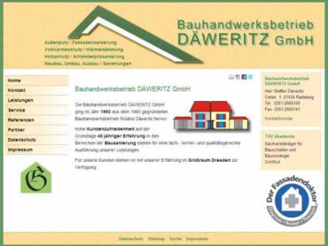Webdesign Baufirma Bauunternehmer Däweritz Dresden